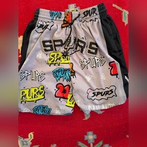 Just Don Kids Spurs Graphic Shorts - Black, Gray, Red, Blue, Yellow